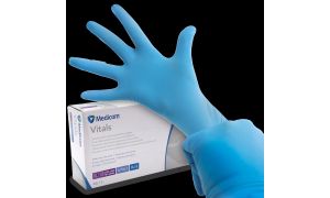 Medicom® Vitals™ nitrilové rukavice bez púdru , modré,  1bal/100ks
