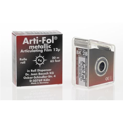 Artikulačná fólia Arti-Fol metallic ultra 12mikron, čierno/červená
